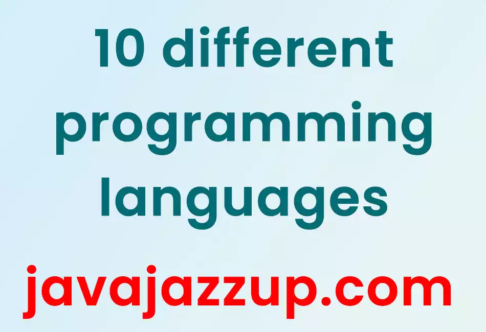 10 different programming languages