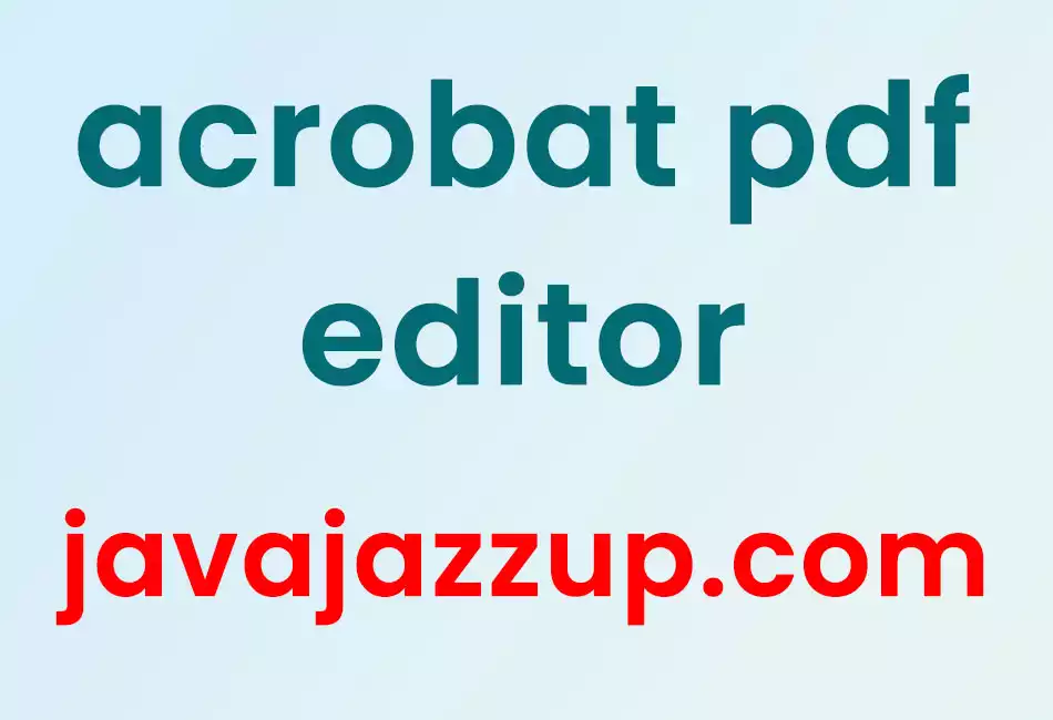 acrobat pdf editor